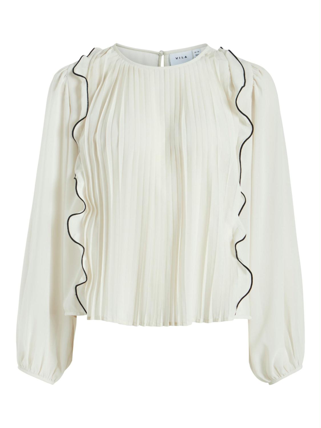 VIMETINA L/S PLISSE TOP/SU