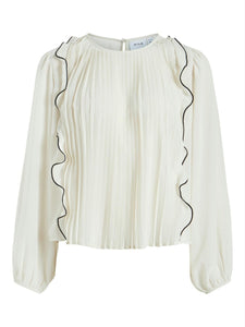 VIMETINA L/S PLISSE TOP/SU