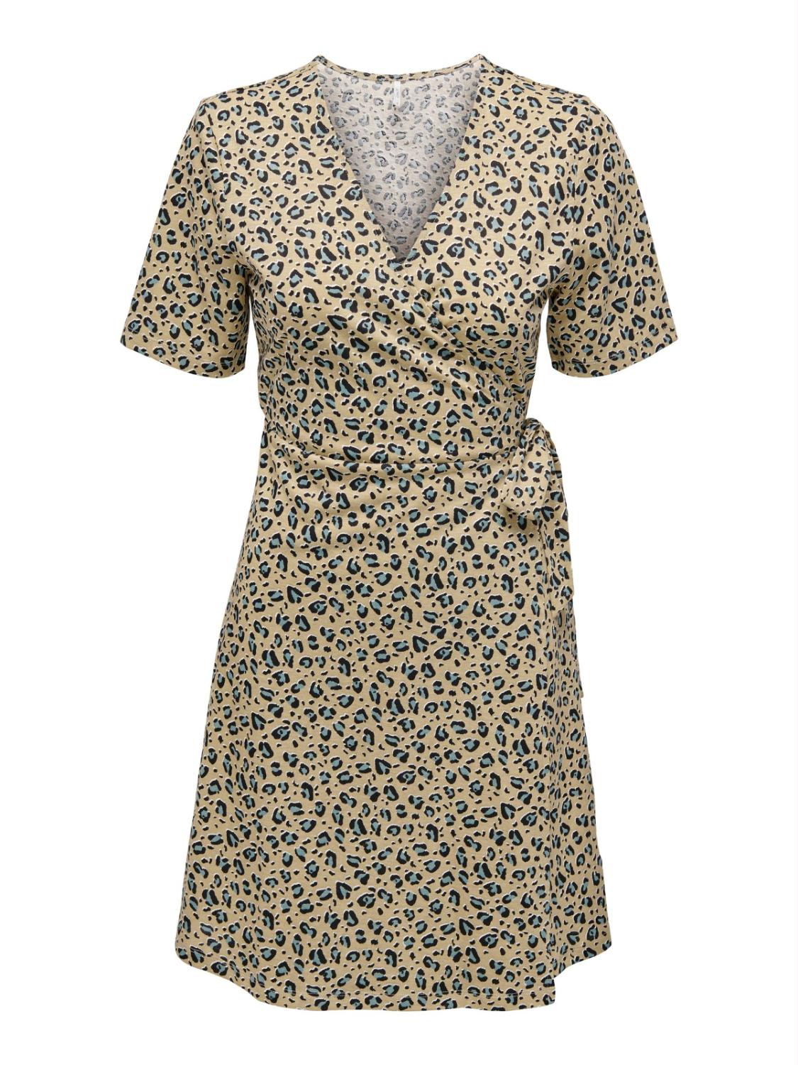 ONLMAY S/S AOP WRAP DRESS JRS