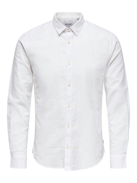 ONSCAIDEN LS SOLID LINEN SHIR
