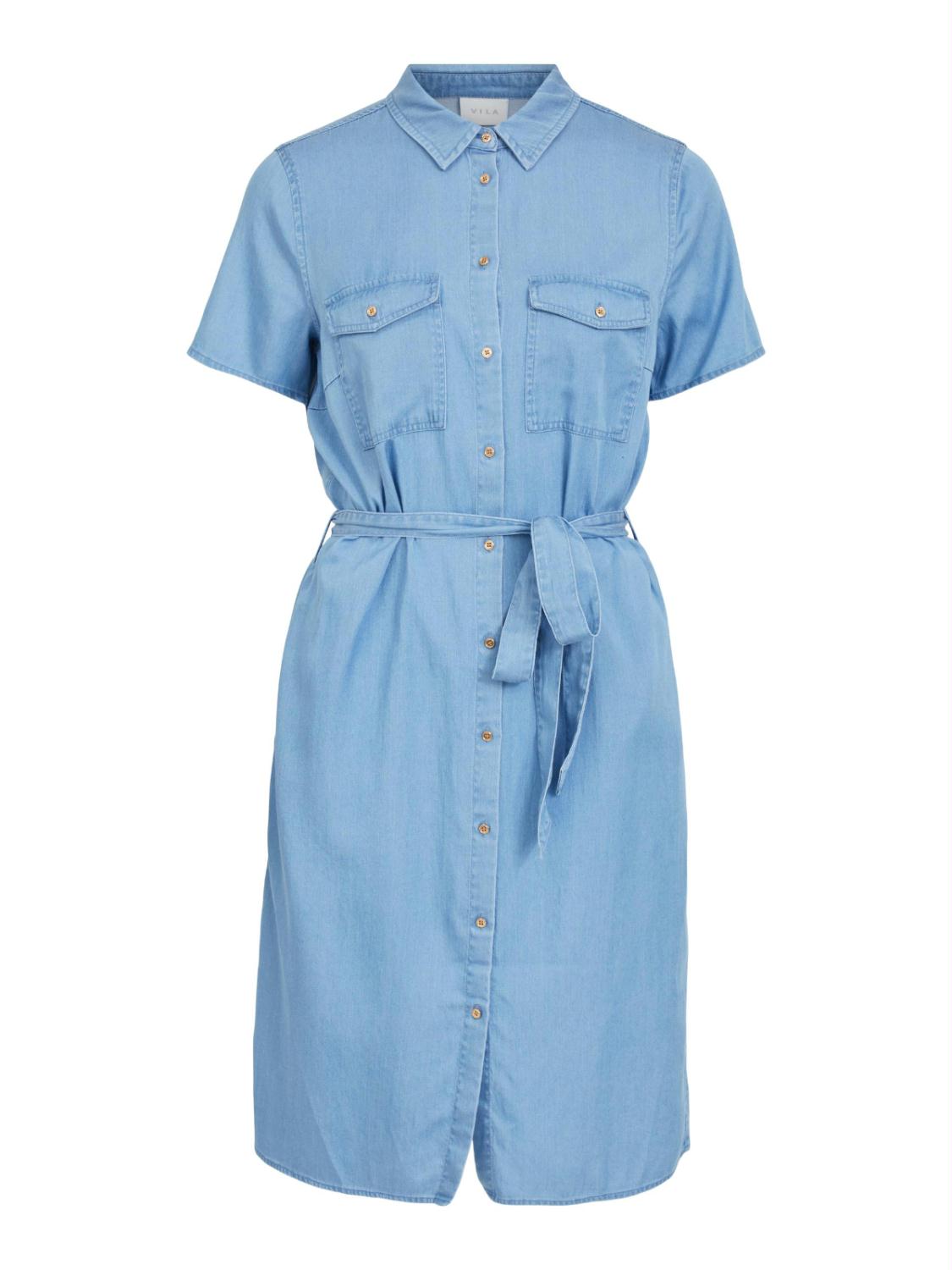 VIBISTA S/S SHIRT DRESS/SU -