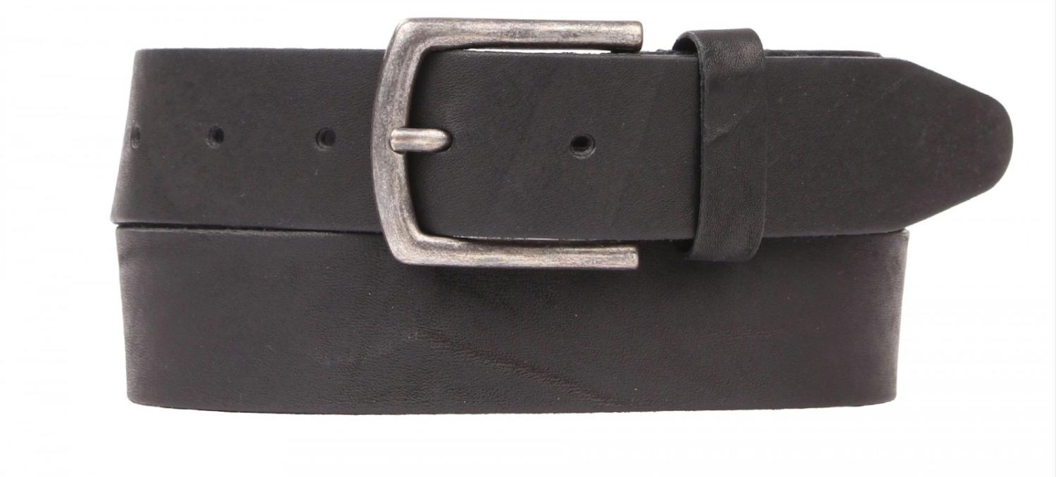 Brede zwarte riem 4cm 40715