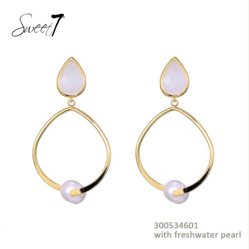 oorbellen hanger gold ovaal