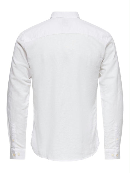 ONSCAIDEN LS SOLID LINEN SHIR