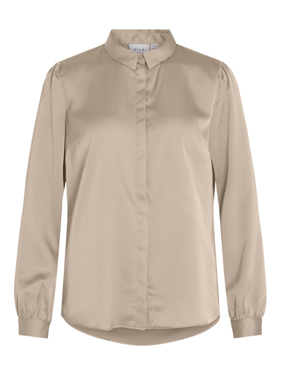 VIELLETTE SATIN L/S SHIRT - N
