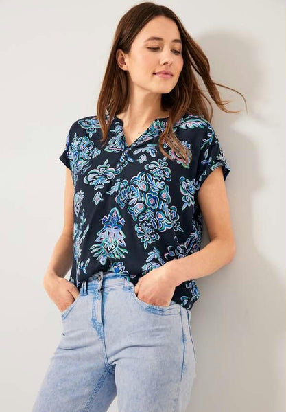 TOS Ornament Print Blouse
