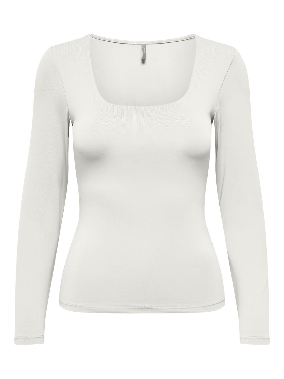 ONLEA L/S 2-WAY DEEP NECK TOP