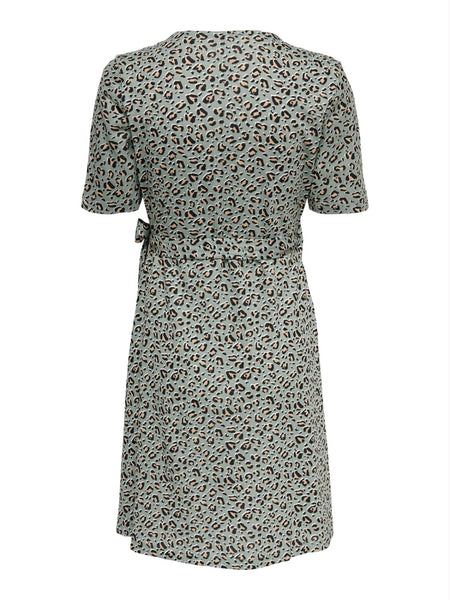 ONLMAY S/S AOP WRAP DRESS JRS