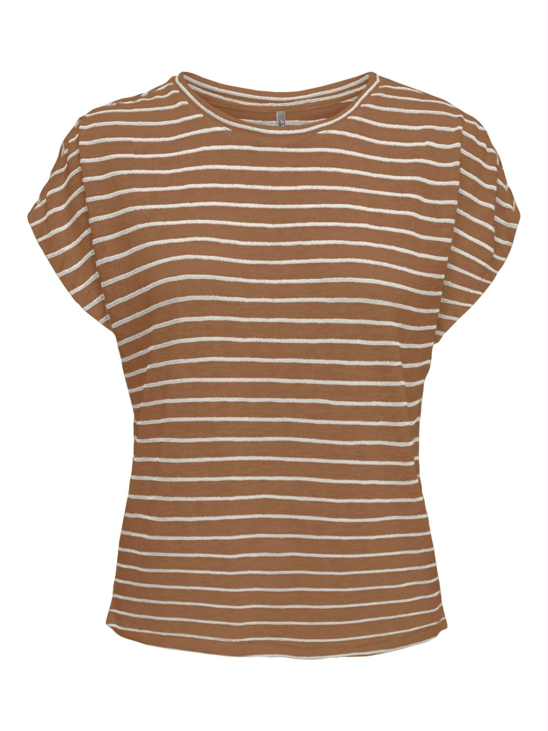 ONLLULA S/S O-NECK STRIPE TOP