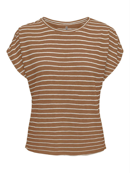 ONLLULA S/S O-NECK STRIPE TOP