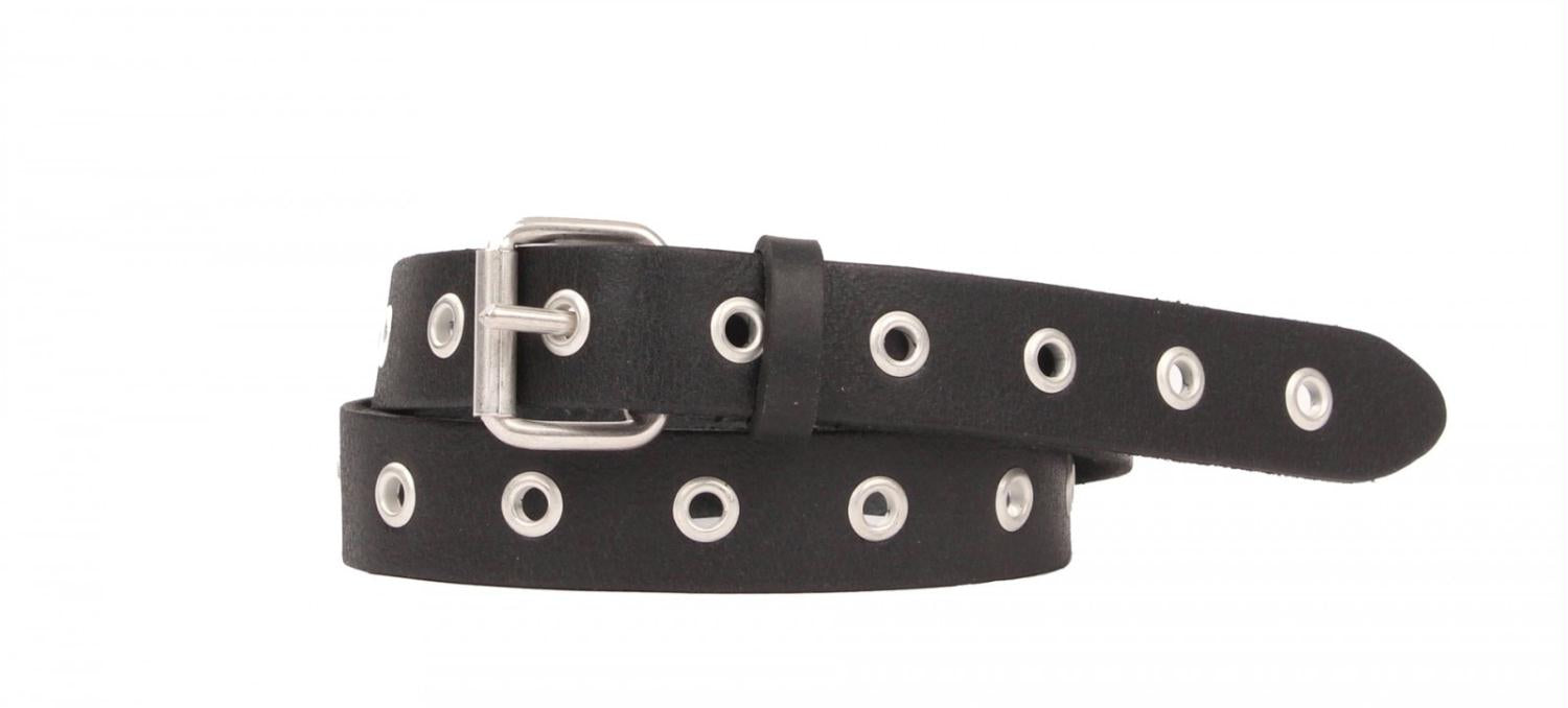 Zwarte riem open studs 30445