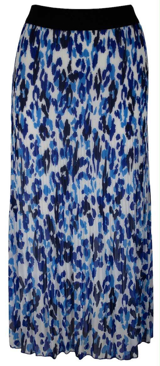 Plisse rok lang print