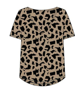 ONLSAFARI S/S V-NECK TOP JRS