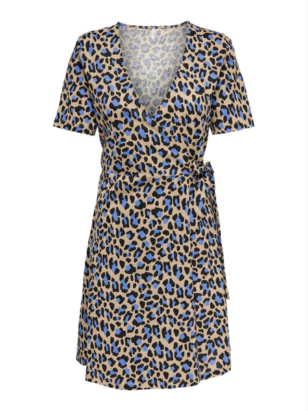 ONLMAY S/S AOP WRAP DRESS JRS