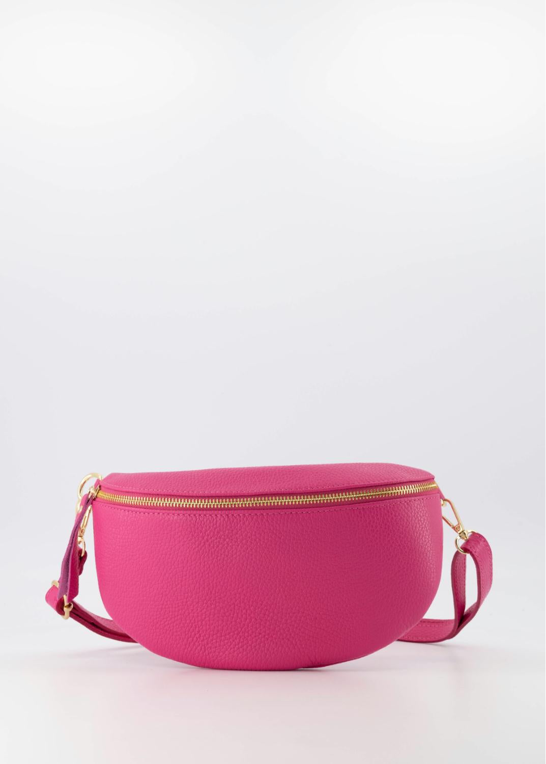Zoey big cl. grain leer roze