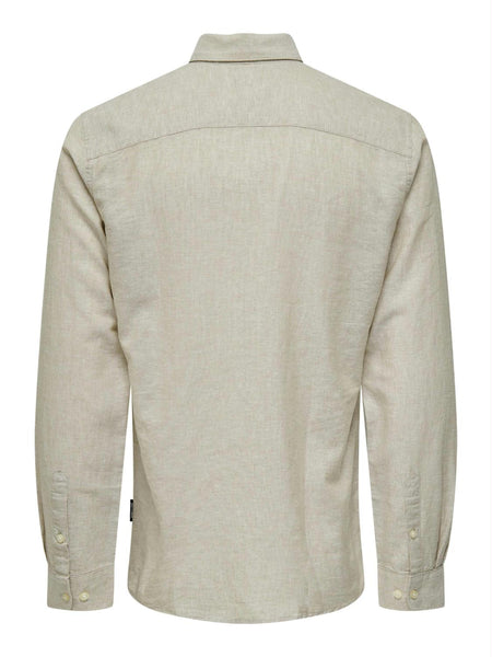 ONSCAIDEN LS SOLID LINEN SHIR
