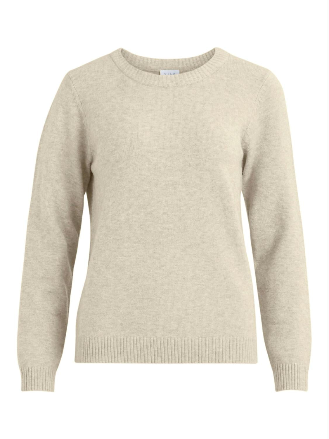 VIRIL O-NECK L/S  KNIT TOP -