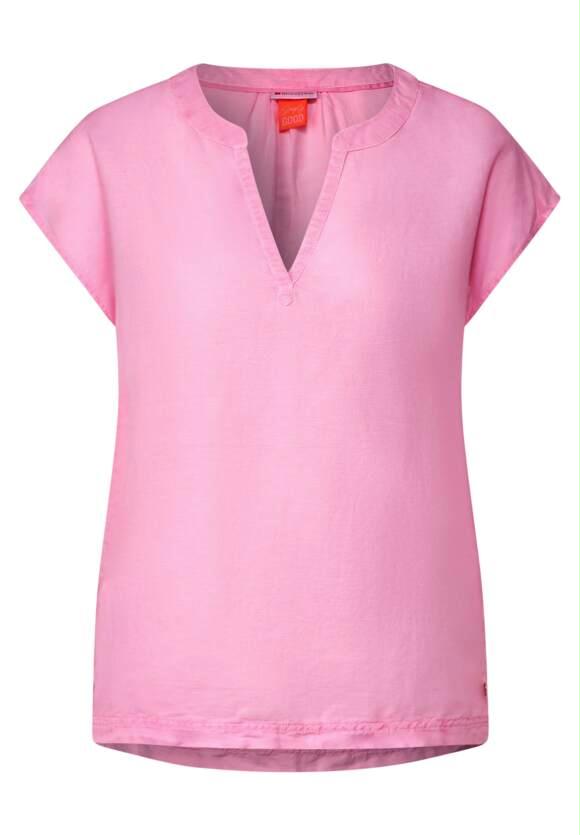 LS_Solid shirtblouse w splitn