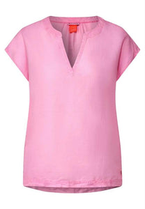 LS_Solid shirtblouse w splitn