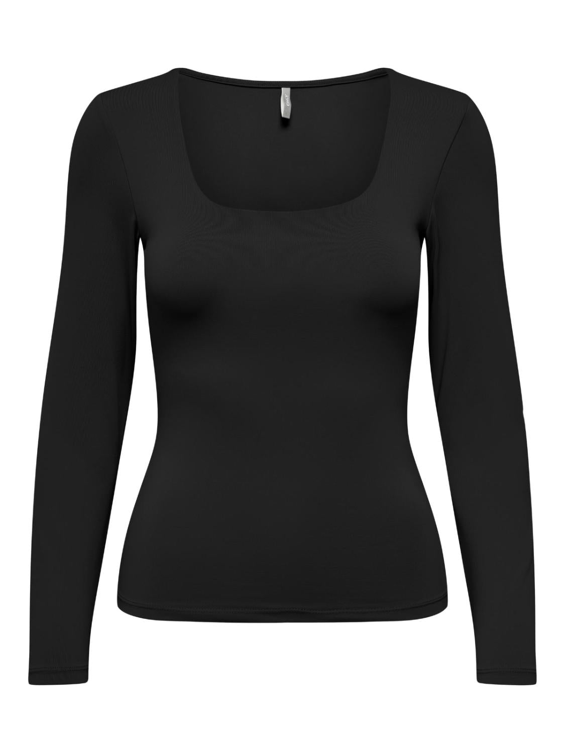 ONLEA L/S 2-WAY DEEP NECK TOP