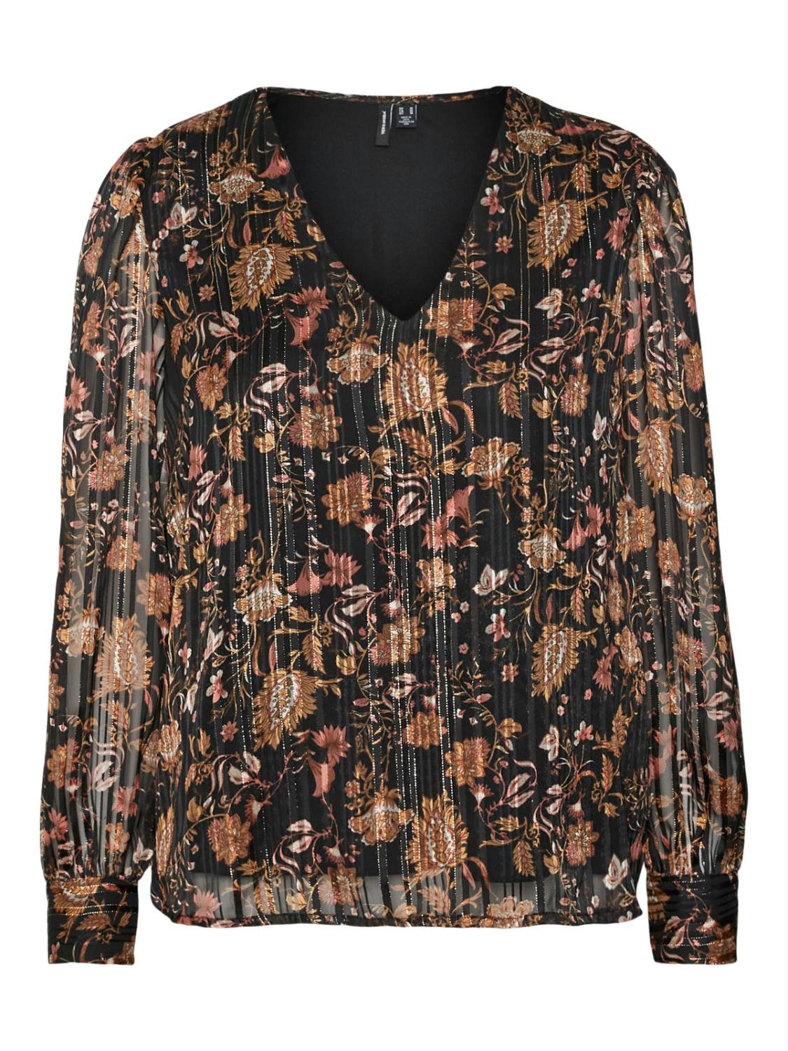 VMMINA L/S V-NECK TOP WVN BTQ