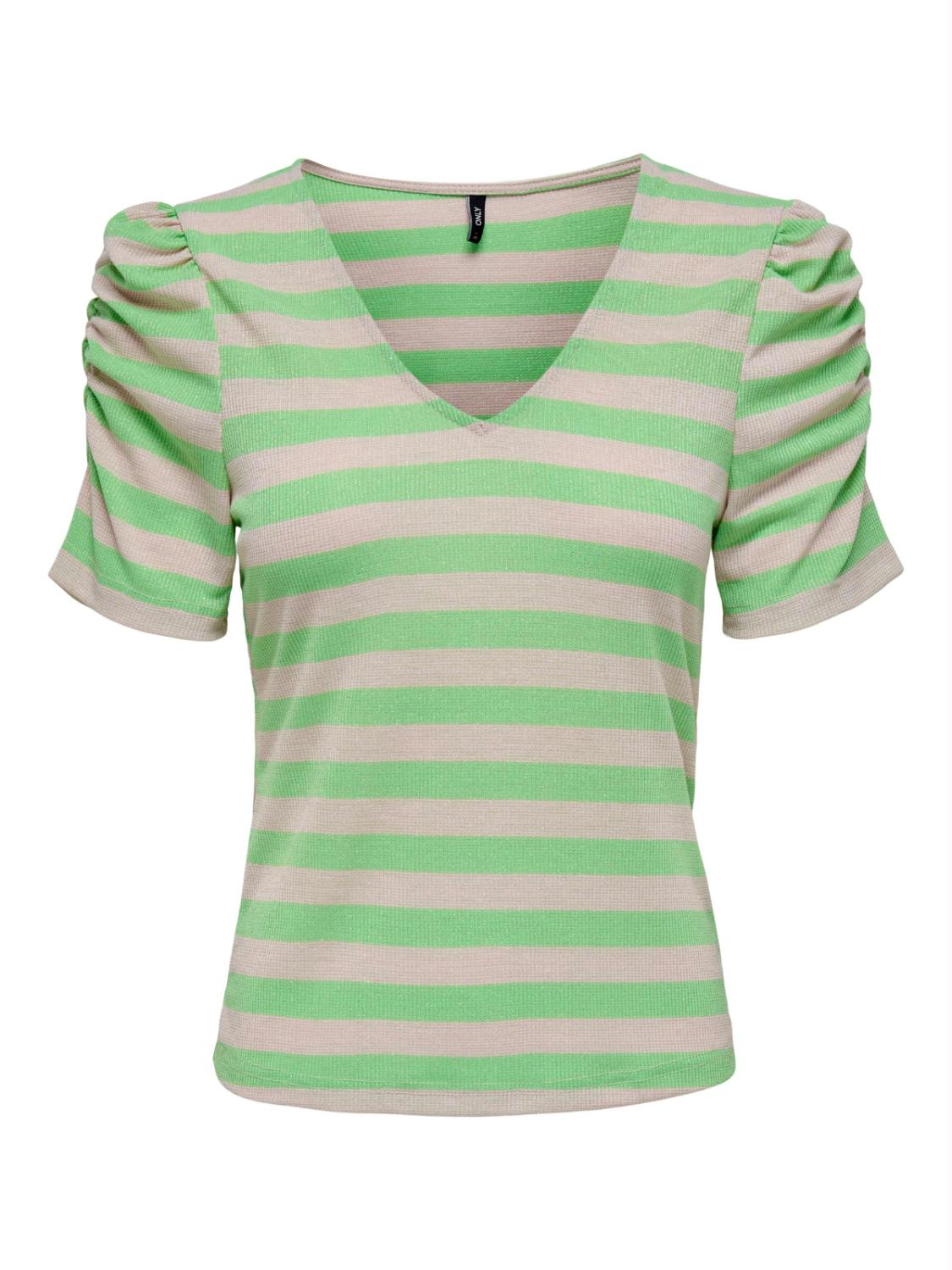 ONLCAREN V-NECK S/S GLITTER T