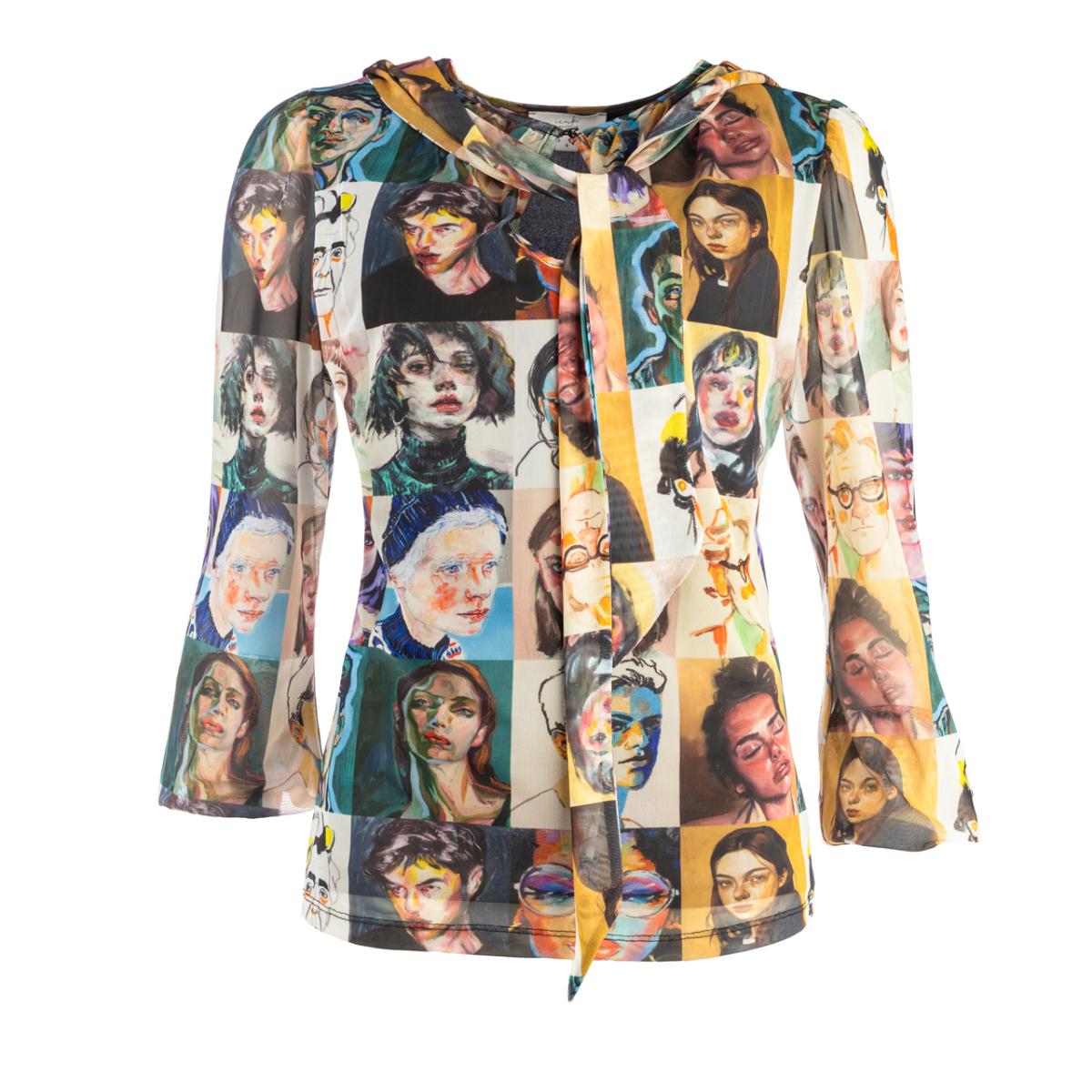 Aylin Face Print Mesh