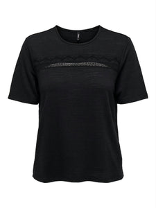 ONLYRSA S/S LACE MIX TOP JRS