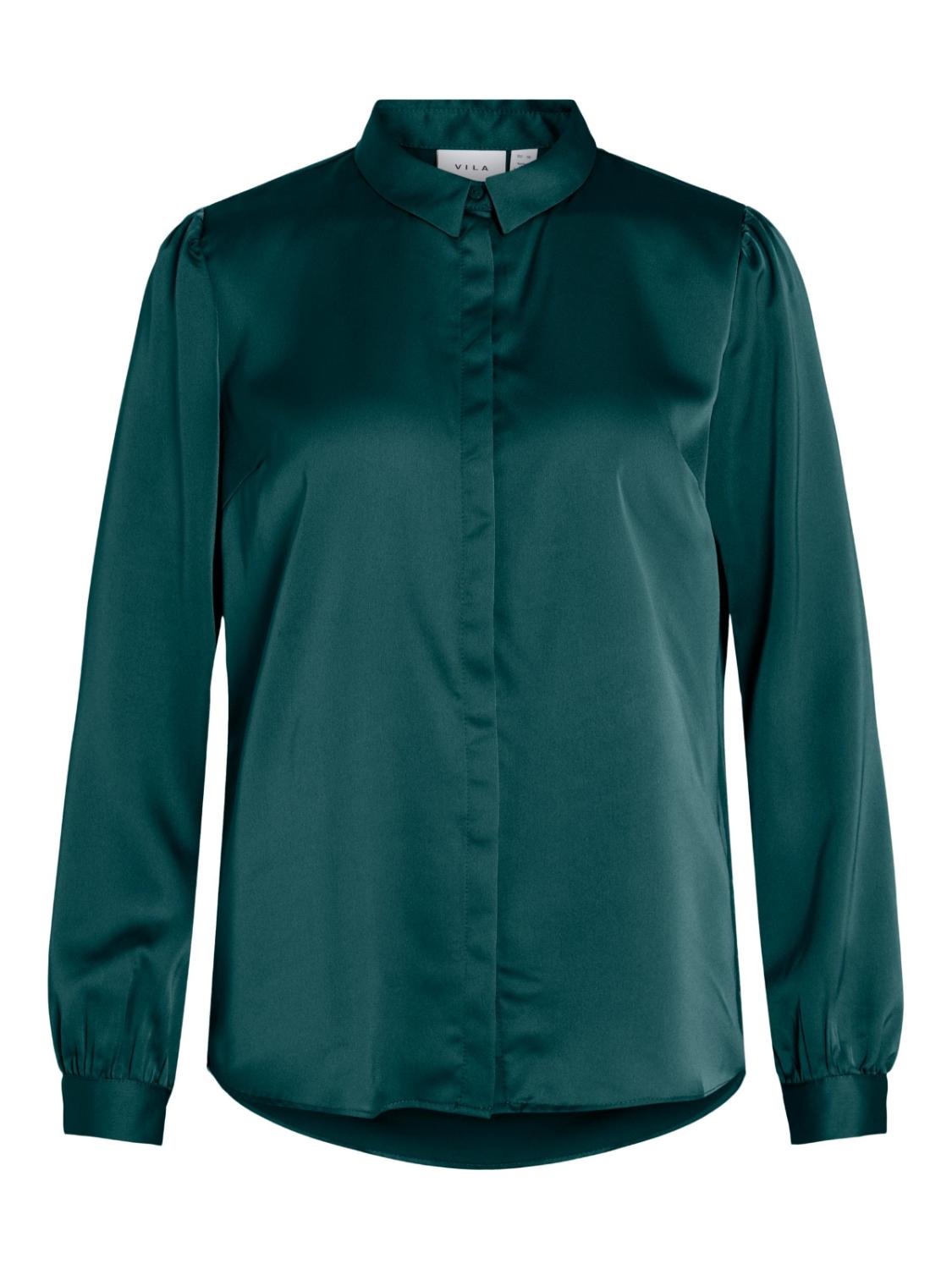 VIELLETTE SATIN L/S SHIRT - N