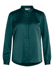 VIELLETTE SATIN L/S SHIRT - N