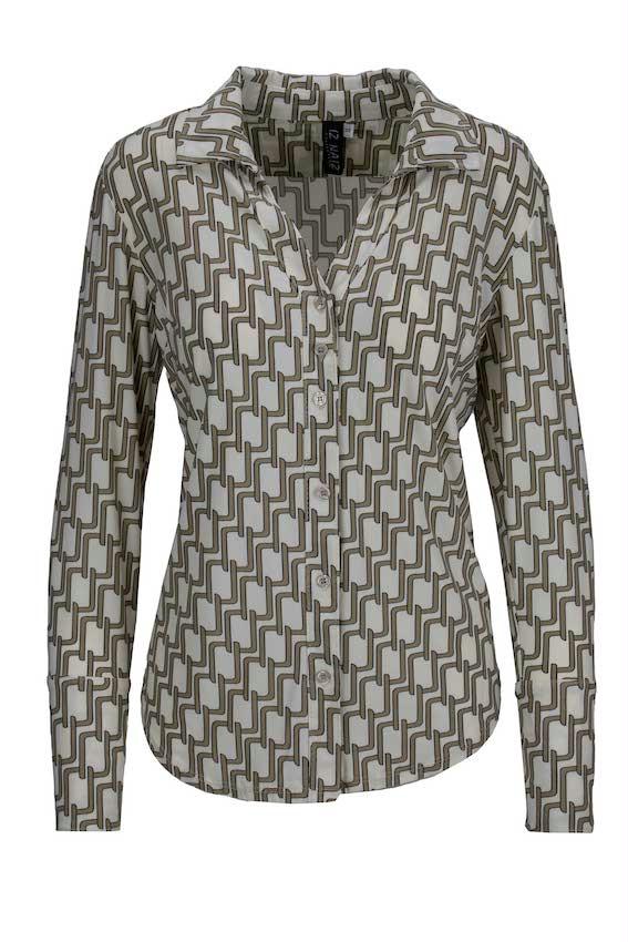 Blouse v-hals chain print