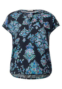 TOS Ornament Print Blouse