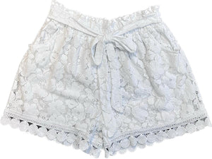 Short met kant wit