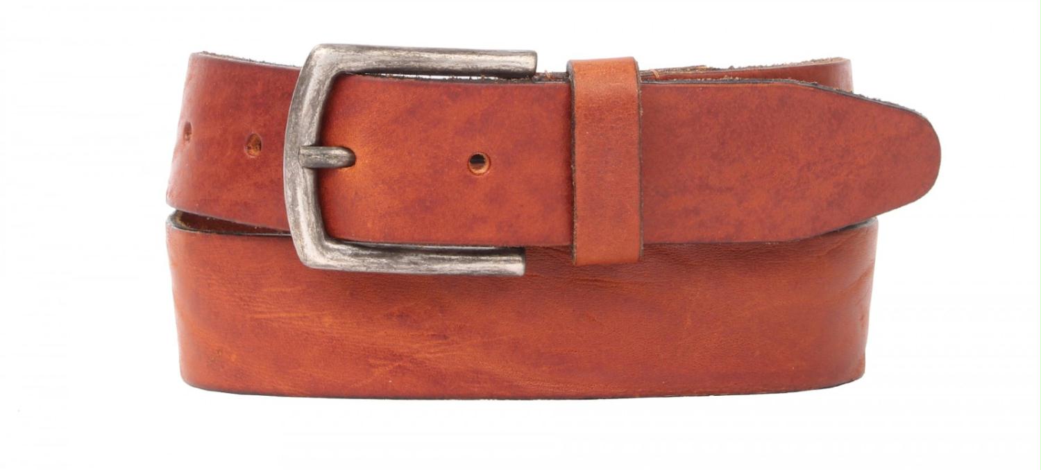 Brede cognac riem 4cm 40715
