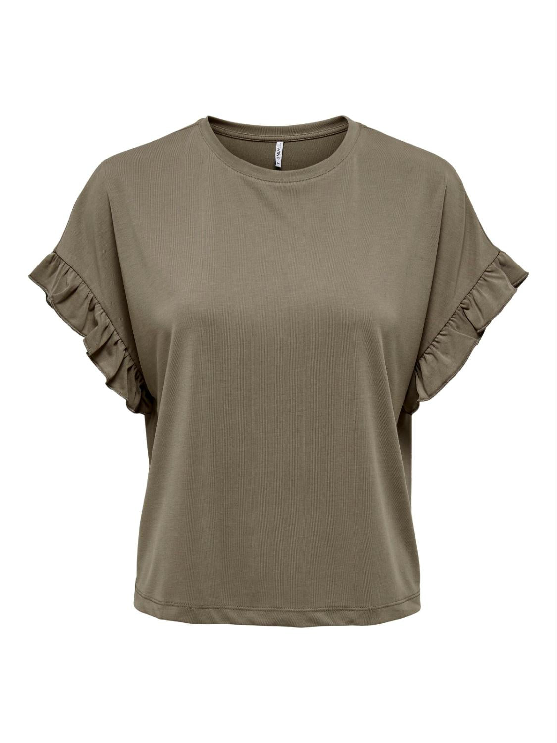 ONLFREE LIFE S/S FRILL TOP JR