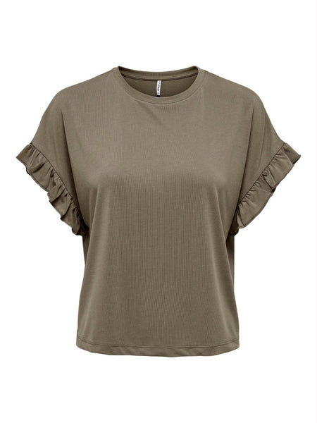 ONLFREE LIFE S/S FRILL TOP JR