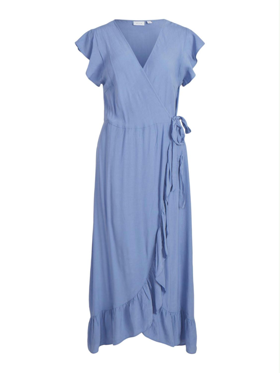 VIFINI WRAP S/S LONG DRESS –