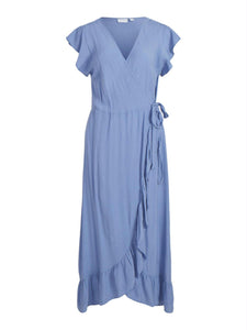 VIFINI WRAP S/S LONG DRESS –