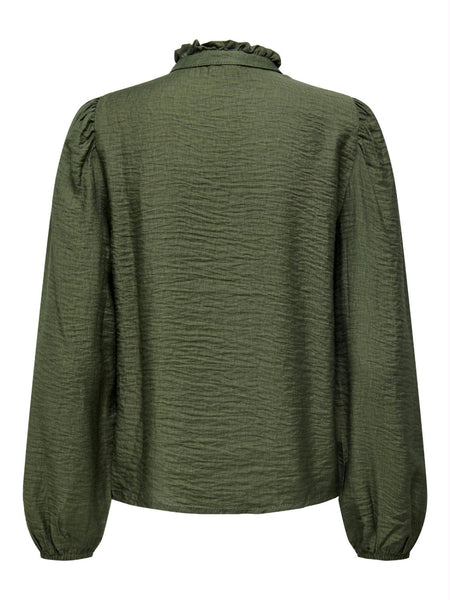 ONLROSA LS BUTTON TOP WVN