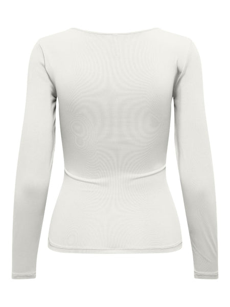 ONLEA L/S 2-WAY DEEP NECK TOP